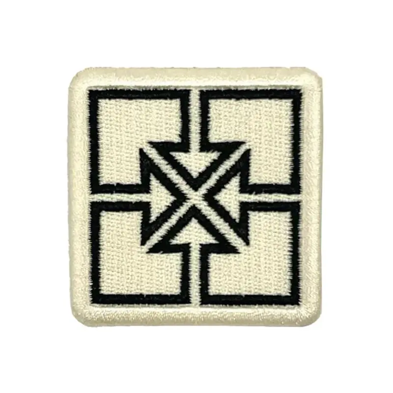 Fit Key 2'' Embroidered Patch - Cream And Black 1