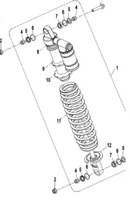 Front Shock Absorber Assy (Black) 1