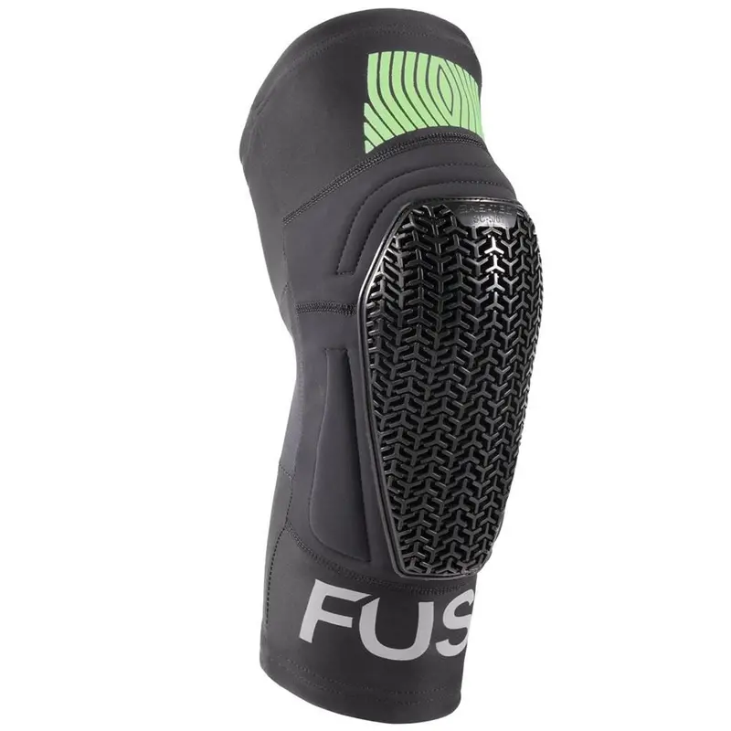 Fuse Omega Pocket Knee Protection Pads - Black/ Neon Yellow 1