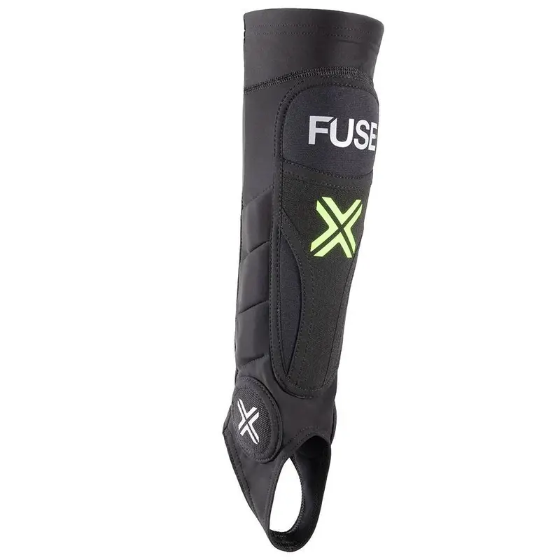 Fuse Omega Pro Shin/Ankle Combo Pads - Black/ Neon Yellow 1