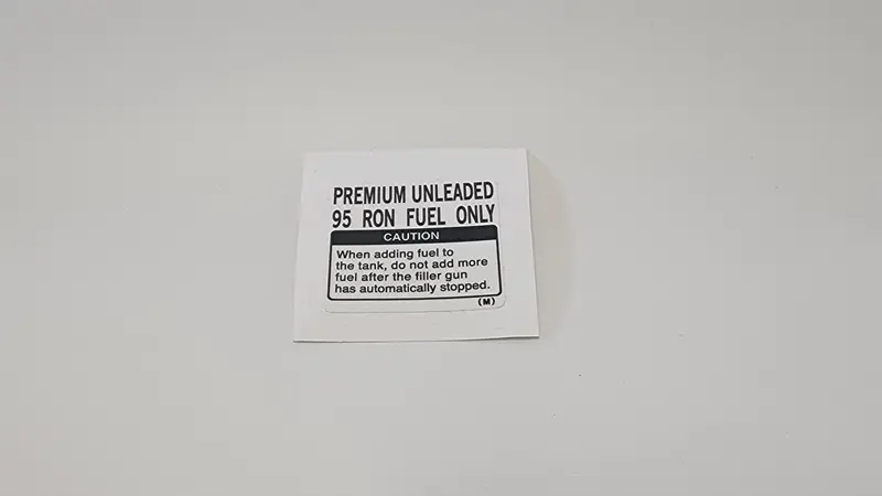 Gen 4 Liberty Fuel Filler Lid (M) Sticker With 95 Ron Designation 1