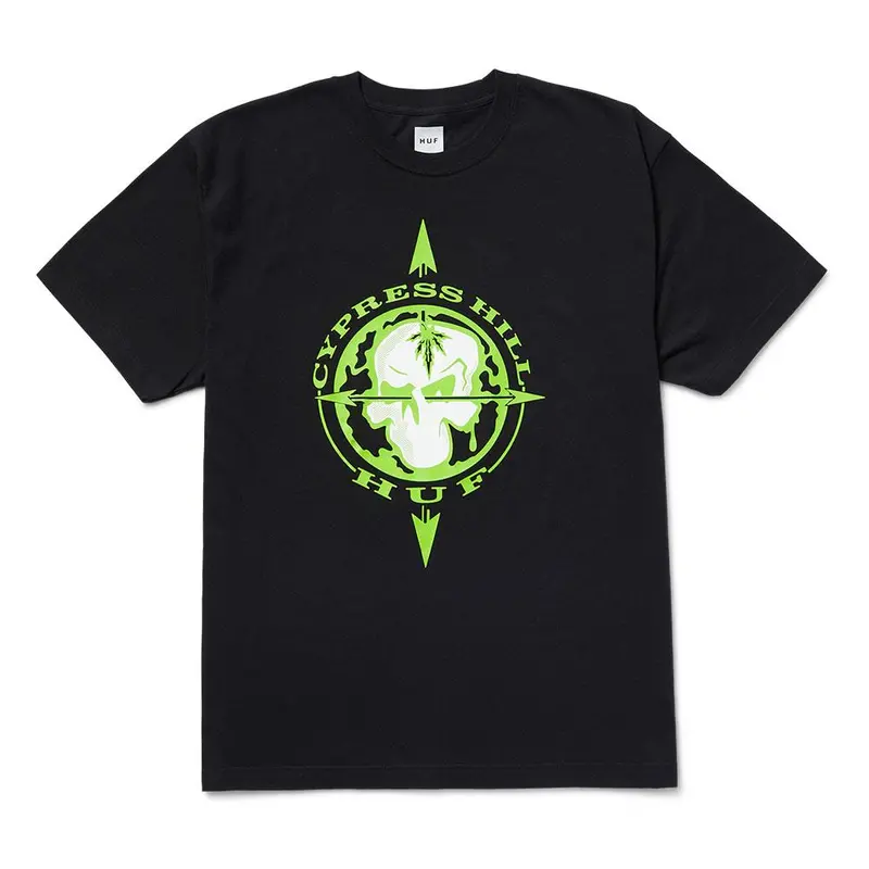 Huf X Cypress Hill Blunted Compass T-Shirt - Black 1