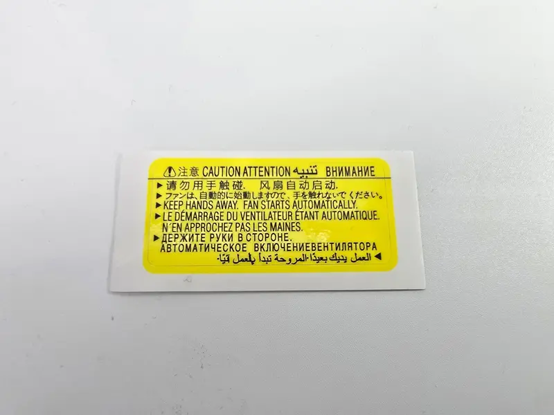 Impreza Gc8 Radiator Fan Caution Stickers 1