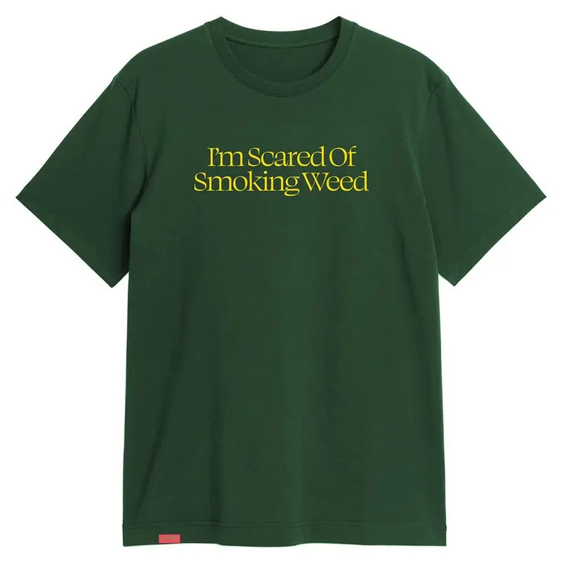 Jacuzzi Scared Weed T-Shirt - Dark Green 1