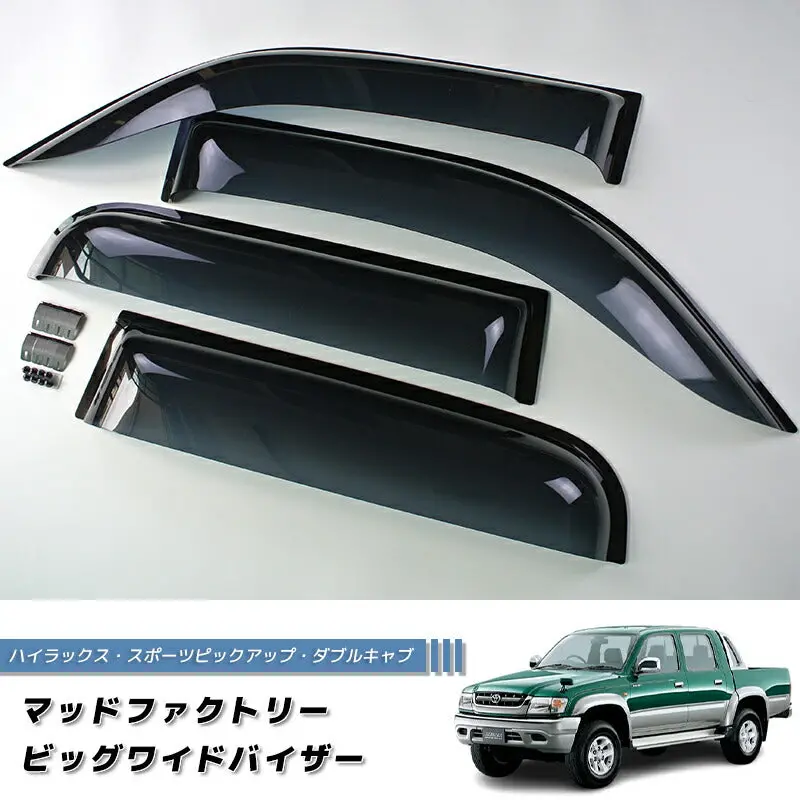 Jdm Hilux 6Th Gen (N140 N150 N160 N170) For Double Cab Wind Deflectors Window Visor - Rhd Parts [Tgr4d-Big-Ds] 1