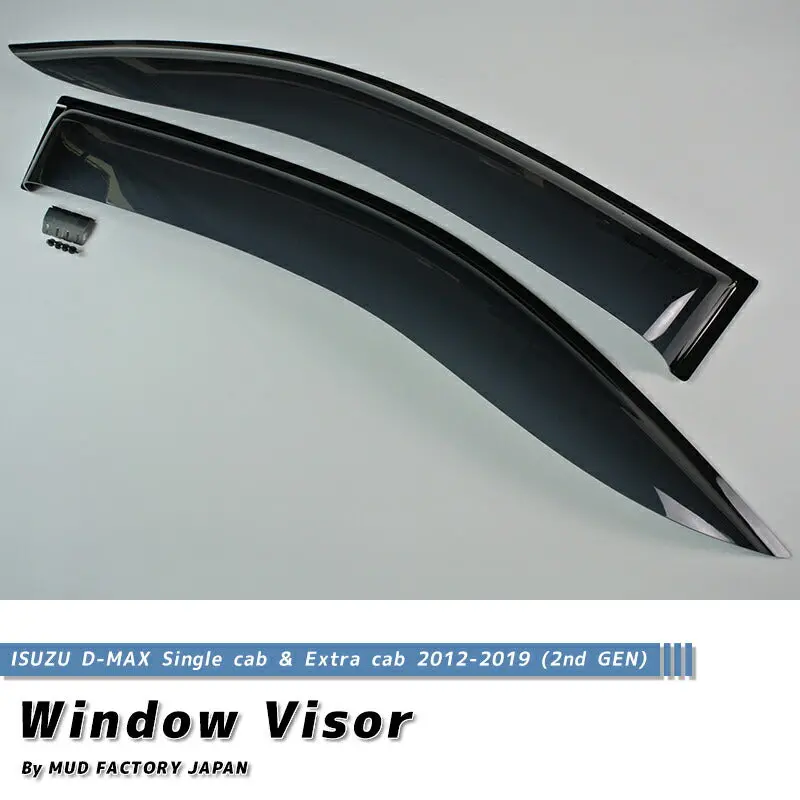 Jdm Isuzu D-Max Single Cab/Extra Cab (Rt50/85) Wind Deflectors Window Visor - Rhd Parts [Dmax2-Big-Ds] 1