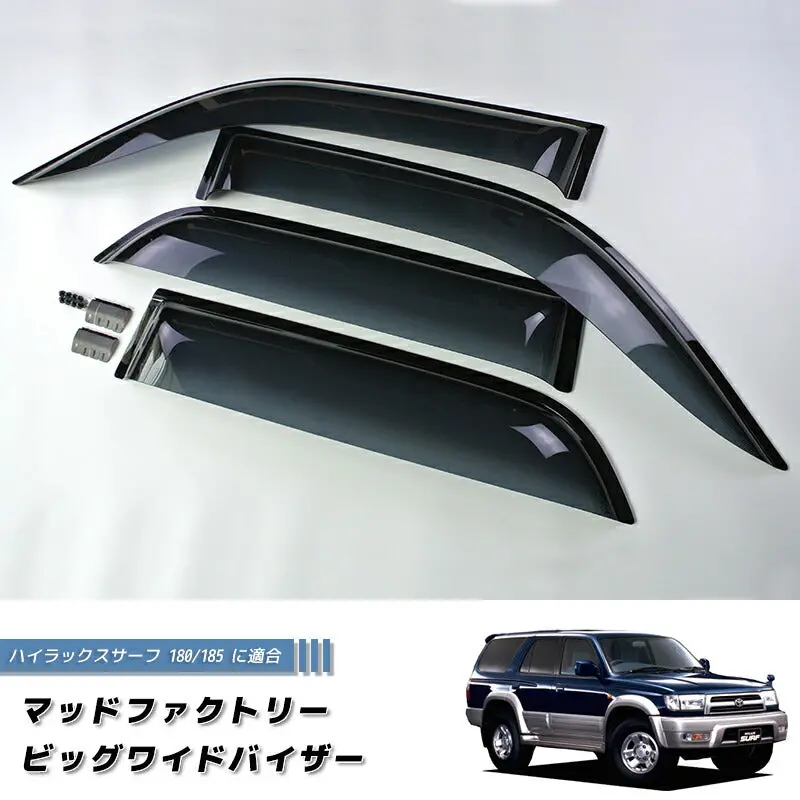 Jdm Toyota 4Runner / Hilux Surf N180 (1995-2001) Wind Deflectors Window Visor - Rhd Parts [N180-Big-Ds] 1