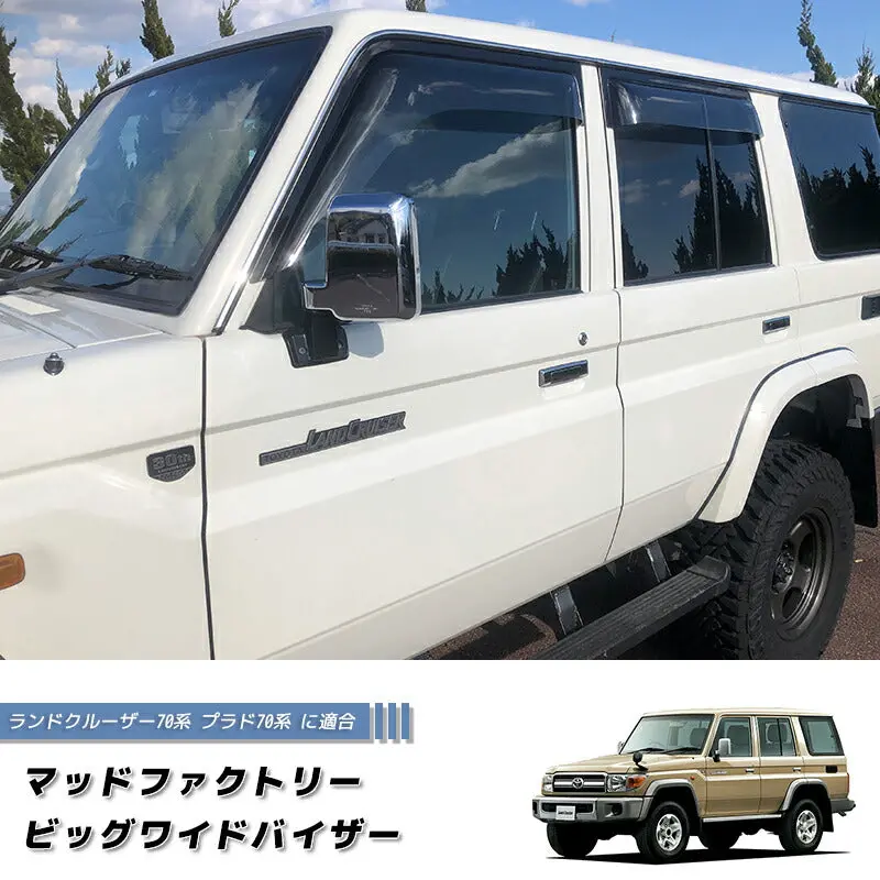 Jdm Toyota Land Cruiser 70 Series / J70  (*For 4 Door Model) Wind Deflectors Window Visor - Rhd Parts [Grj7-Big-Ls-4P] 1