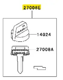 Kawasaki Blank Lock Key 1