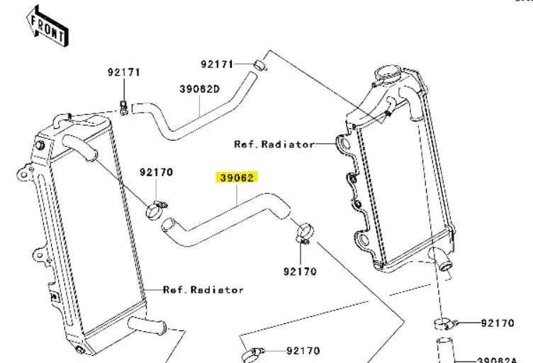 Kawasaki Cooling Hose 1