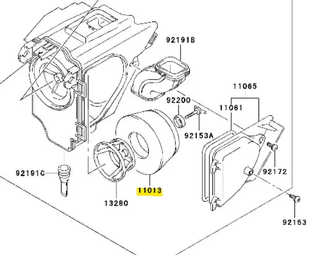Kawasaki Element Air Filter 1