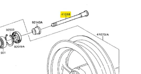 Kawasaki Front Axle 1