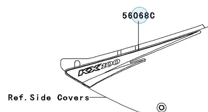 Kawasaki Lh Side Cover Decals 1