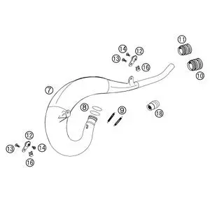 Ktm Exhaust Pipe Nickel 1