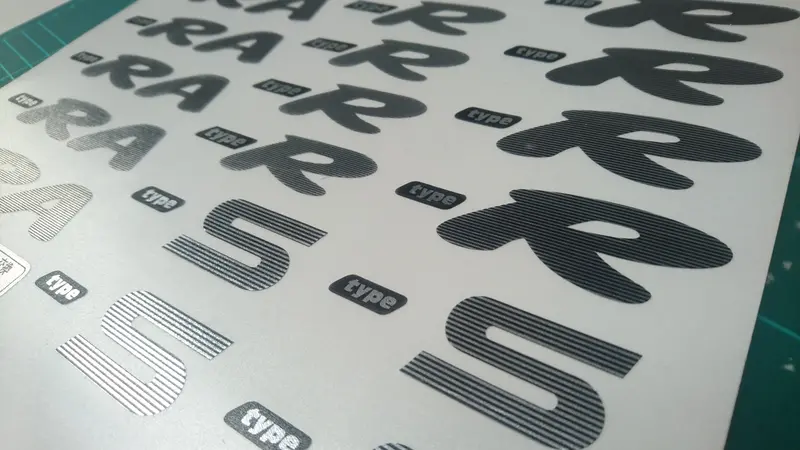 Legacy Rs Type R And Type S Rear Garnish Panel Decal/Sticker 1