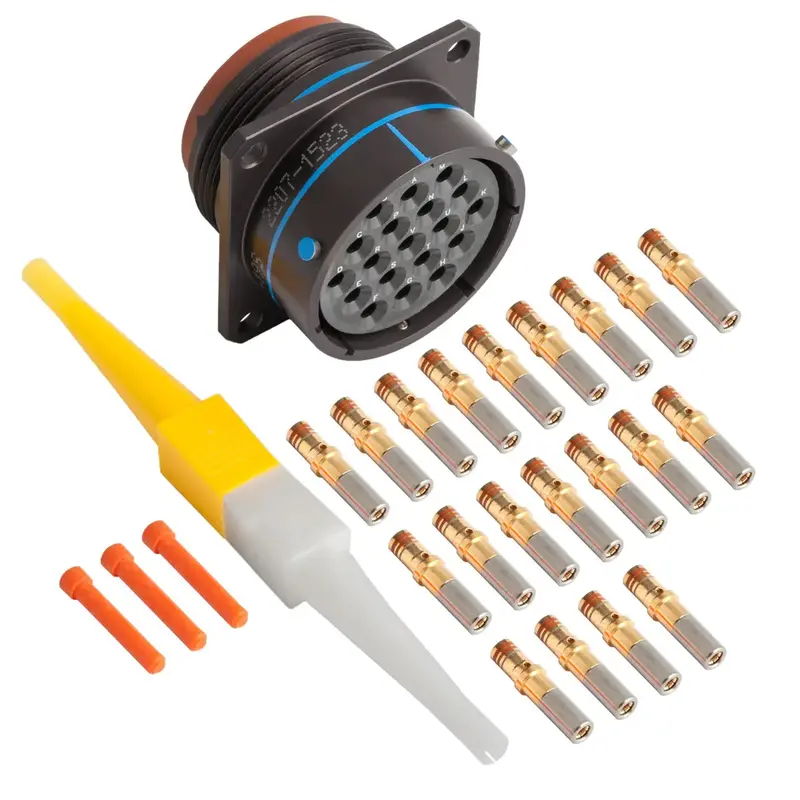 Ms3470a24-19S Mil-Spec Flanged Receptacle Connector Kit, 19-Way 1