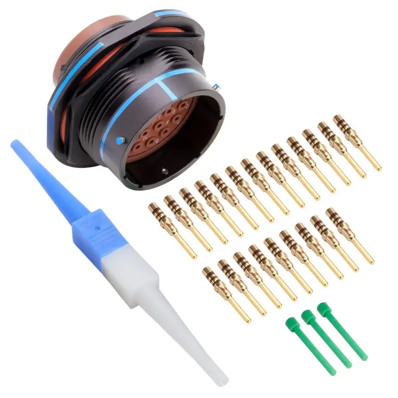 Ms3474a22-21P Mil-Spec Jam Nut Receptacle Connector Kit, 21-Way 1