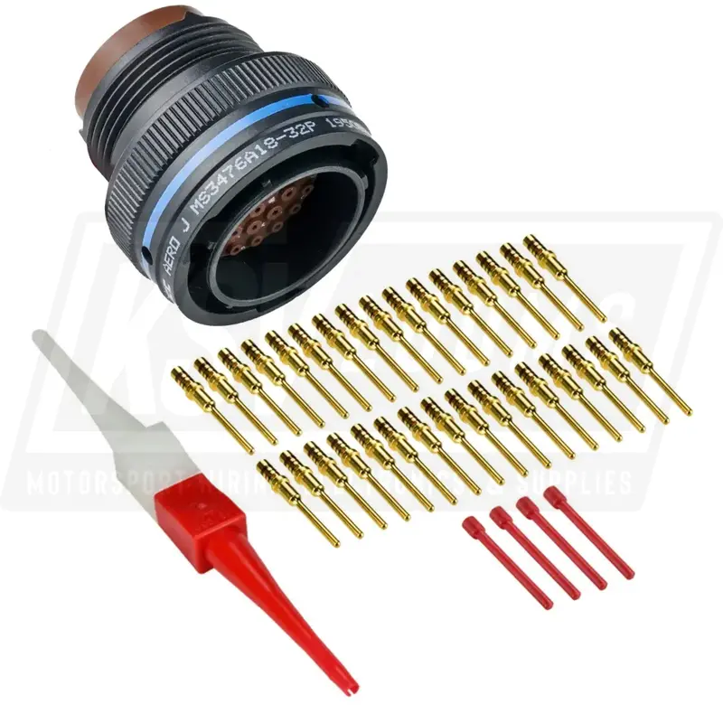 Ms3476a18-32P Mil-Spec Free Plug Connector Kit, 18-Way 1