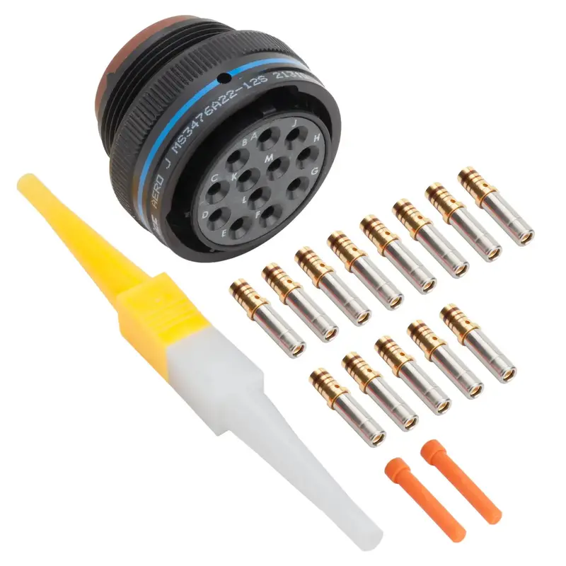Ms3476a22-12S Mil-Spec Free Plug Connector Kit, 12-Way 1