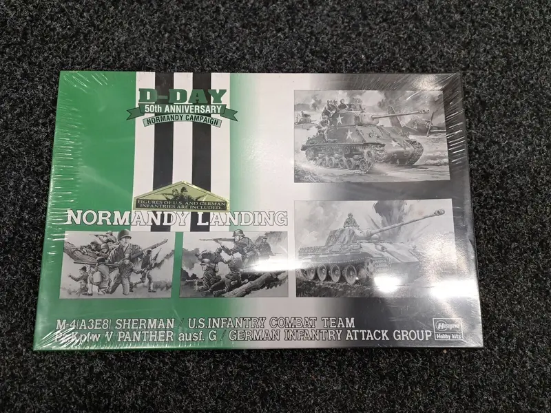 Normandy Landing M-4 Sherman Panzer G Tank German+Us Model Kit D-Day Ww2 1/72 1