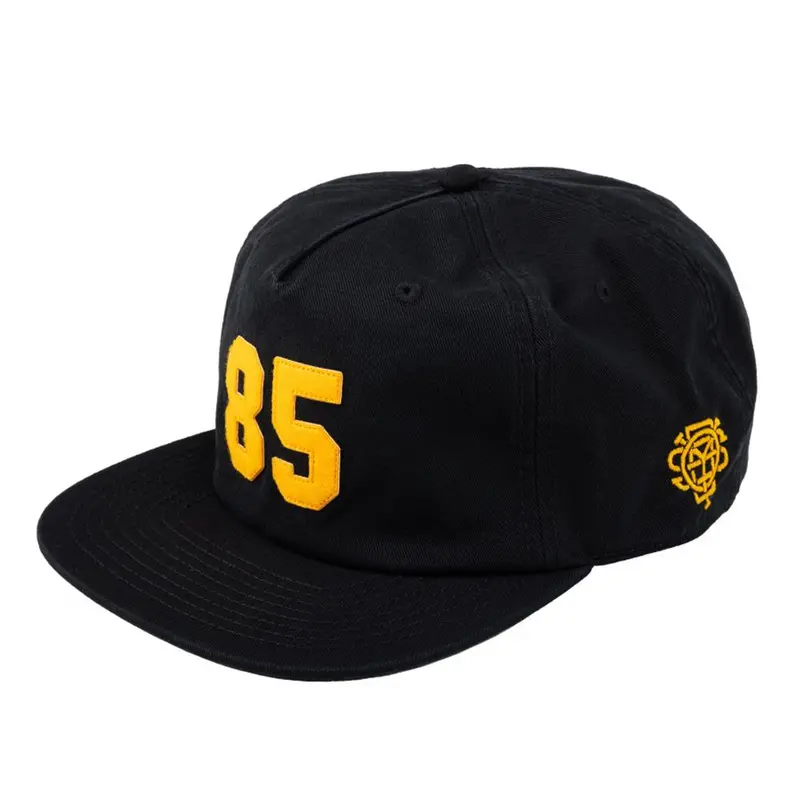 Odyssey '85 5 Panel Hat - Black/Golden Rod 1