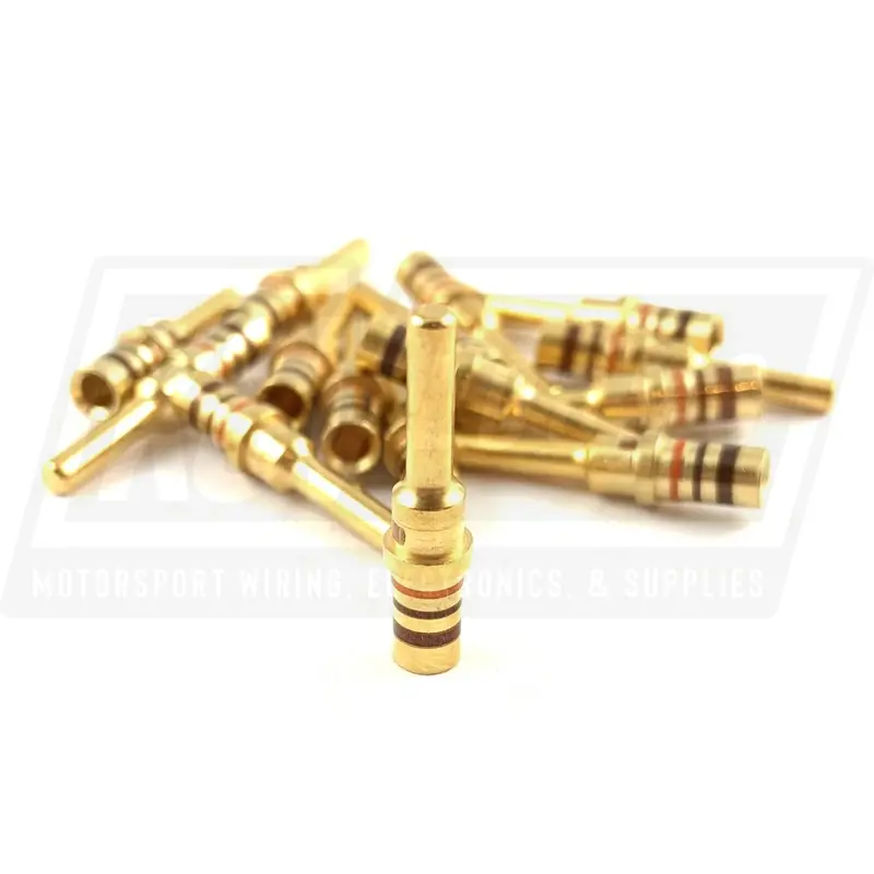 Pin Terminal, Size 12 M39029/4-113 Mil-Spec Gold Solid Contact (14-12 Awg) 1