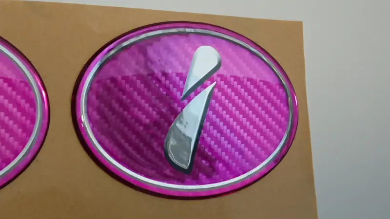 Pink Impreza I Logo Quarter Panel Domed Badges - 2X Styles - Pair 1