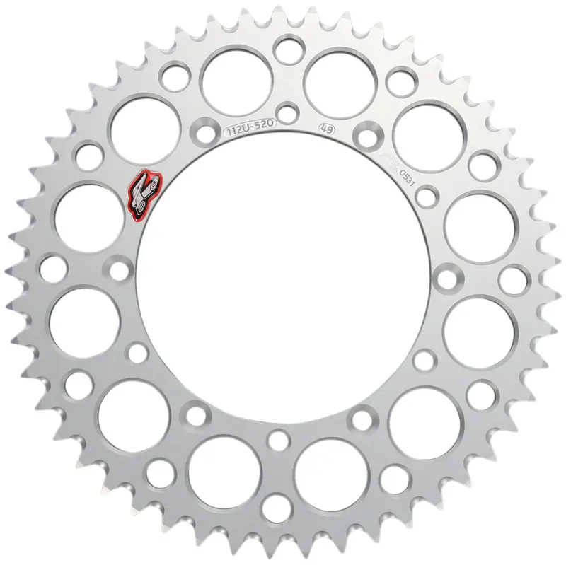Renthal 520 Ultralight Rear Sprocket Silver - 49T - 112U-520-49Gesi 1