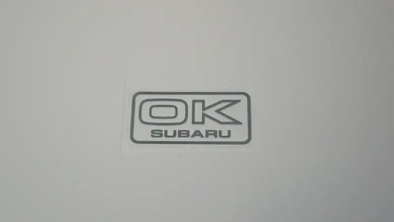 Reverse Subaru Quality Control "Ok" Stickers - Various Eras 1