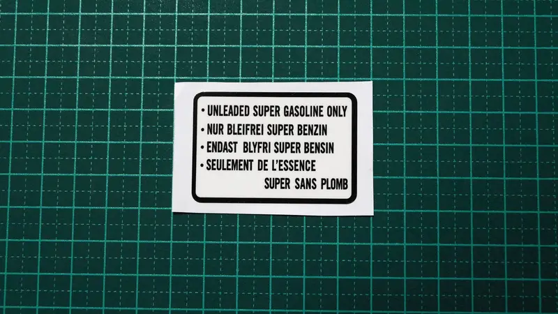 Rs Turbo Gen 1 Au And Euro Legacy/Liberty Fuel Lid Sticker 1
