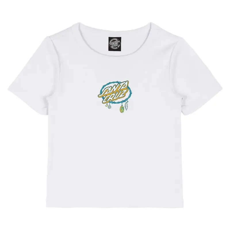 Santa Cruz Womens Barbed Oval Dot T-Shirt - White 1