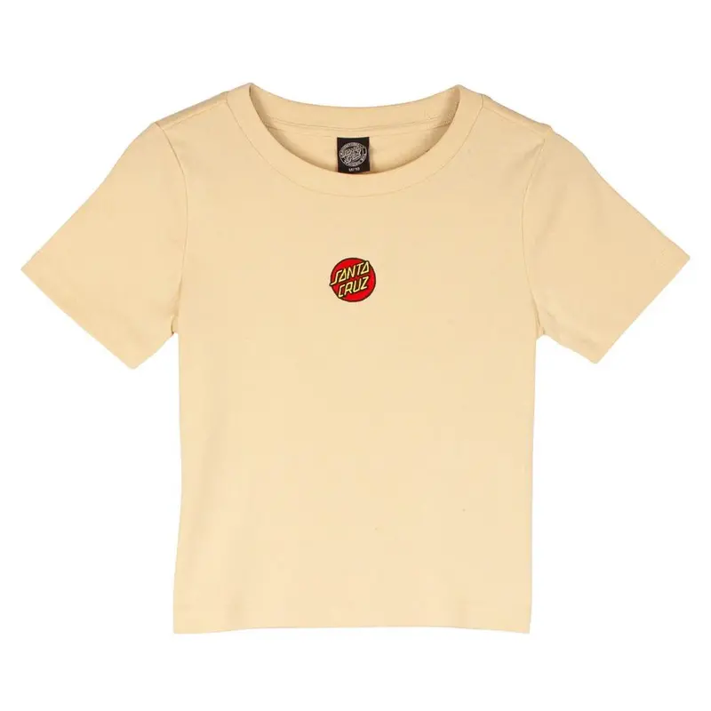 Santa Cruz Womens Classic Dot Emb T-Shirt - Egret 1