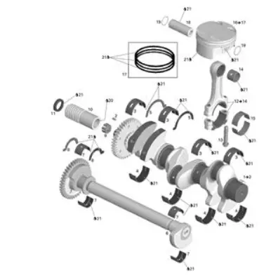 Sea-Doo Crankshaft Assembly 1