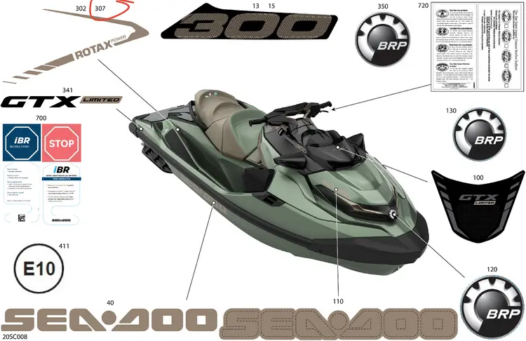 Sea-Doo Decal Rotax Rear Right 1