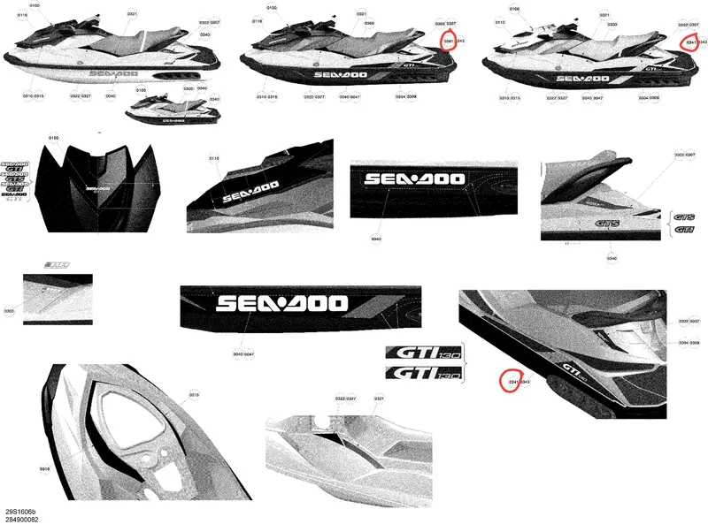 Sea-Doo Rear Decal Lateral Lh 1