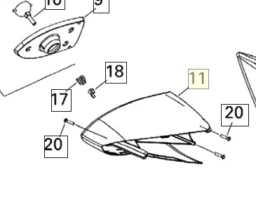Sea-Doo Right Hand Mirror Housing 1