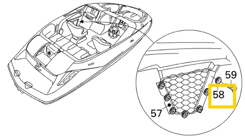 Sea-Doo Storage Compartment Attachment Knob 2