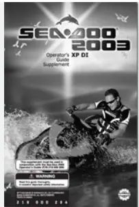 Sea-Doo Xp Di Operator's Guide (2003) 1