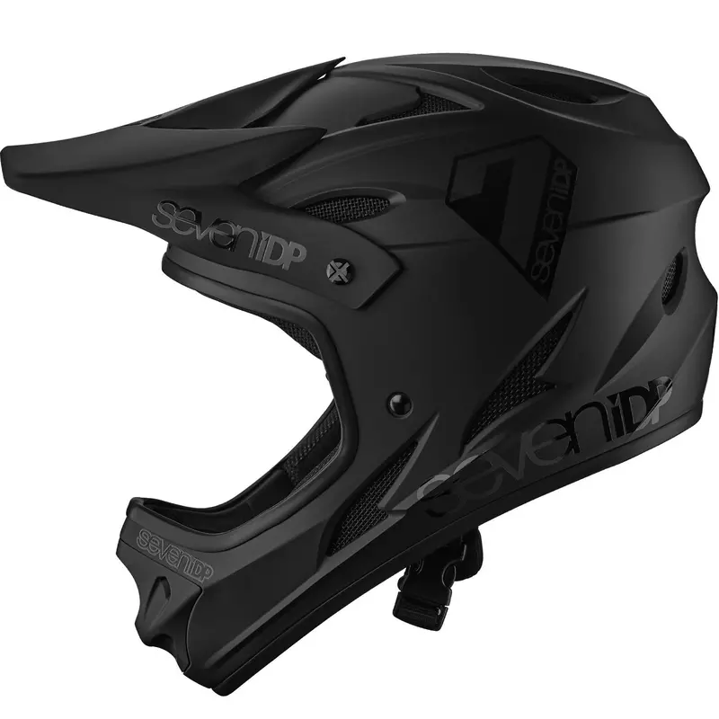 Seven Idp M1 Youth Race Helmet - Matt Black/Gloss Black 1