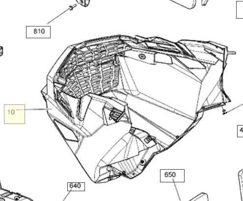 Ski-Doo 2022 Freeride Front Bottom Pan 1