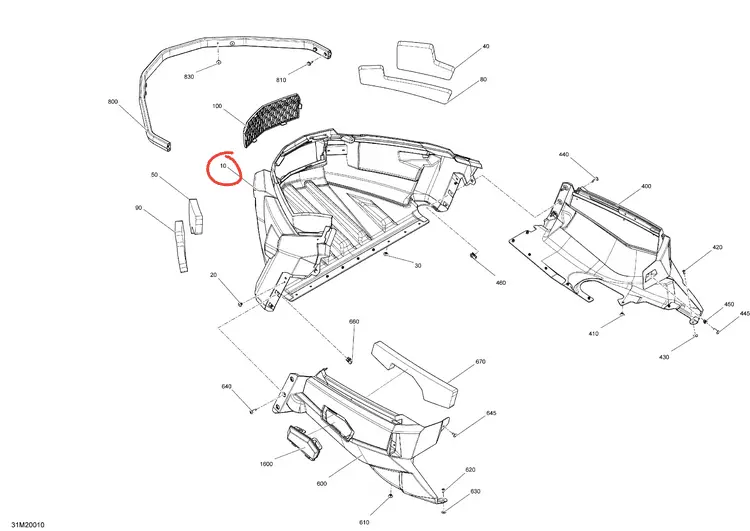 Ski-Doo Black, Bottom Pan 1