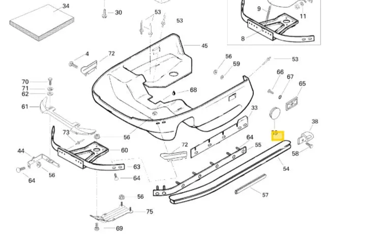 Ski-Doo Bottom Pan Cap 1