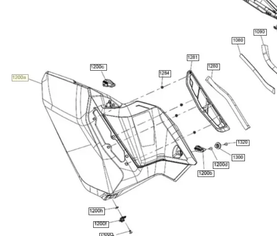 Ski-Doo Deep Black Lh Panel 1