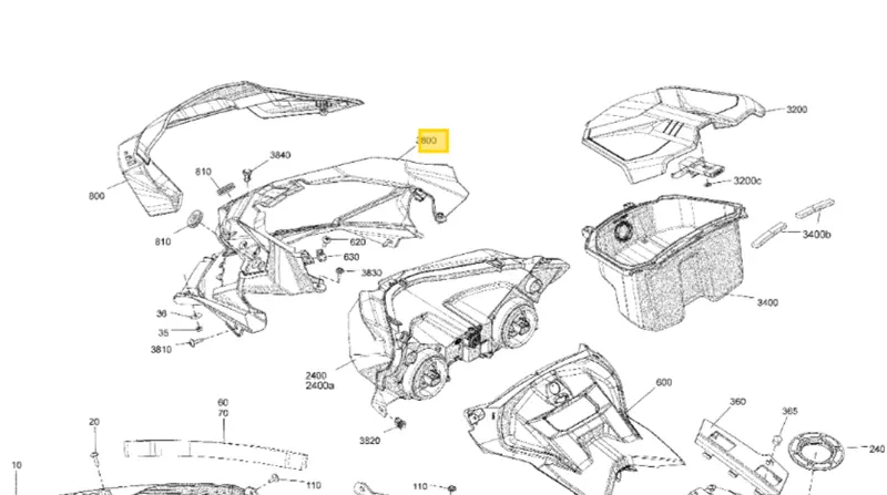 Ski-Doo Headlight Fairing 1