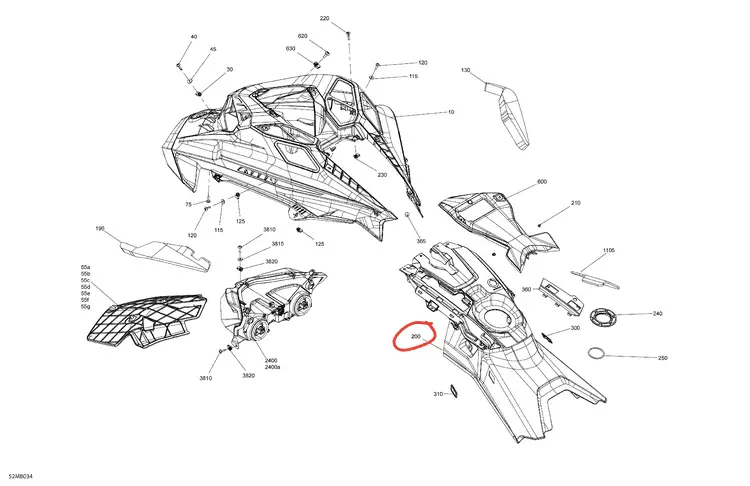Ski-Doo Rear Console 1