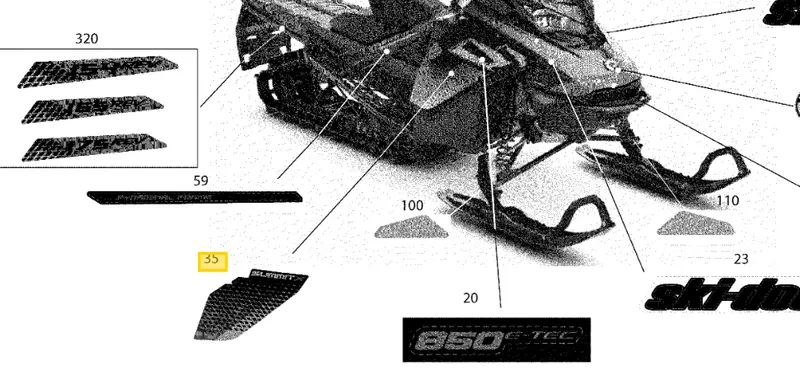 Ski-Doo Rh Decal Panel 1