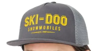 Ski-Doo Vintage Flat Cap – Retro-Inspired Cotton Twill Hat
