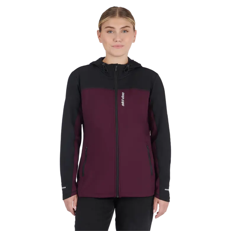 Ski-Doo Women’s Hybrid Tech Fleece Zip-Up Jacket