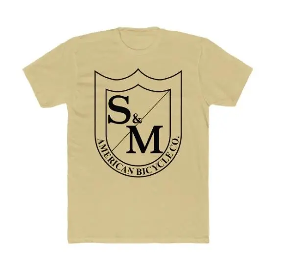S&M Big Shield T-Shirt - Black On Khaki 1