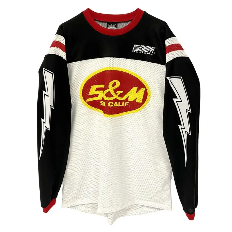 S&M Retro Oval Race Jersey - Black 1